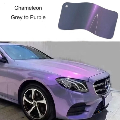 Transformação de veículo DIY Mingtu cinza para encantador roxo brilhante Cameleão Vinyl Wrap