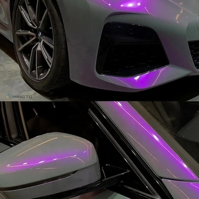 Transformação de veículo DIY Mingtu cinza para encantador roxo brilhante Cameleão Vinyl Wrap