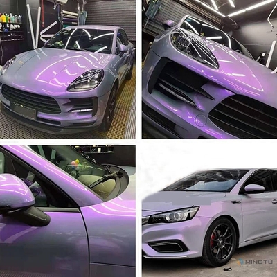 Adesivo removível Mingtu cinza a roxo Vinyl Wrap Gloss Car Wrap Vinyl Roll for Auto DIY Veículo Film