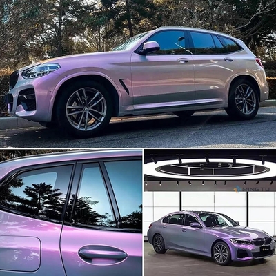 Adesivo removível Mingtu cinza a roxo Vinyl Wrap Gloss Car Wrap Vinyl Roll for Auto DIY Veículo Film