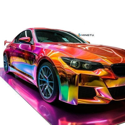 Embalagem de vinil automotivo em verde esmeralda de metal super brilhante com adesivo removível
