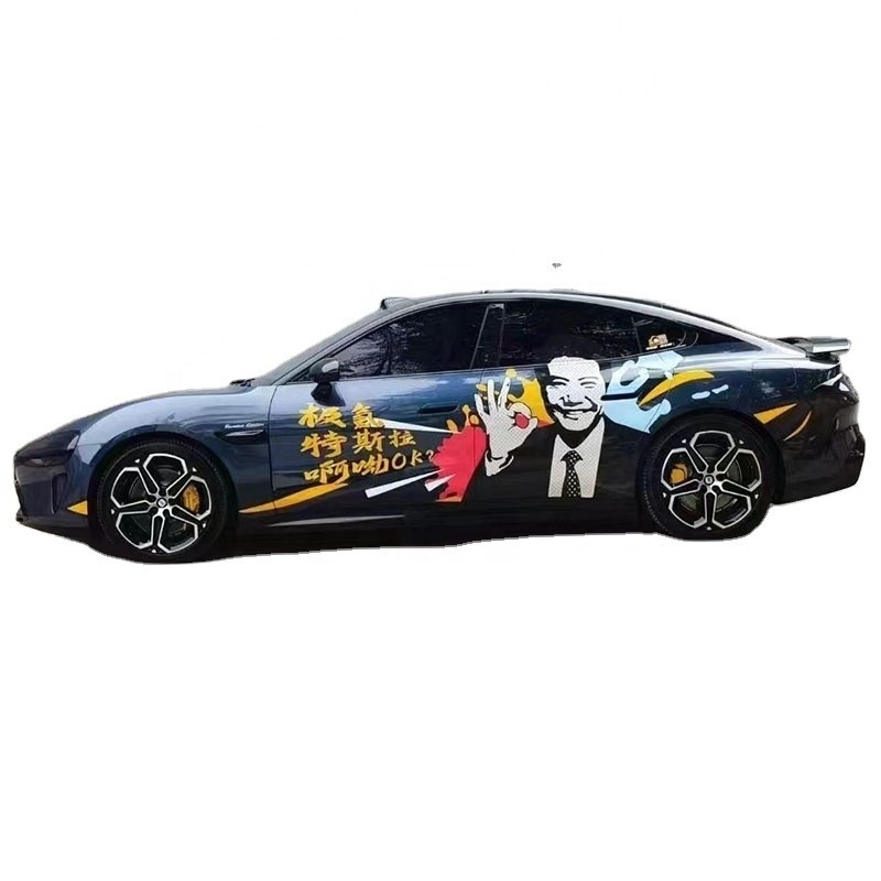 Custom Fan Club Design Multicolor Vinyl Wrap Film Roll para Mingtu Luxury Cars e RVs