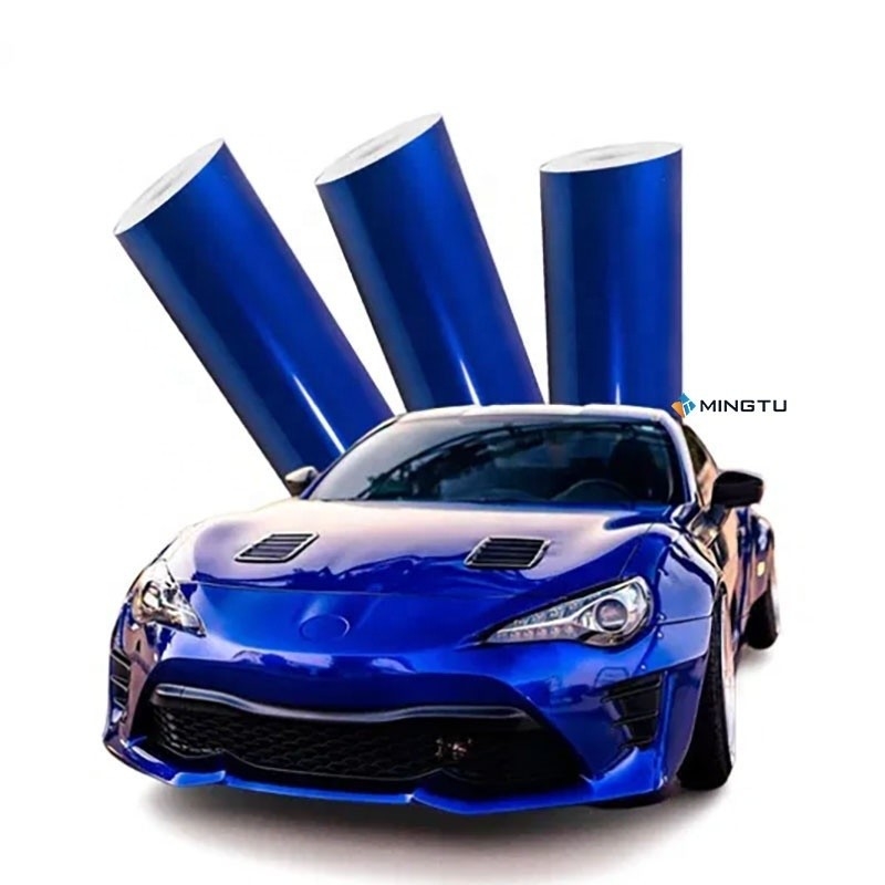 Mingtu 65ft X 5ft Car Satin Metálico Matte Chrome Vinil Lago Verde Rolo Autocolante Decal
